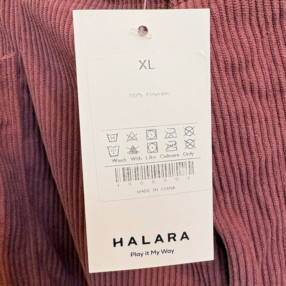 Halara High Waisted Corduroy Cargo Casual Pants in Pink Size XL - Picture 3 of 6